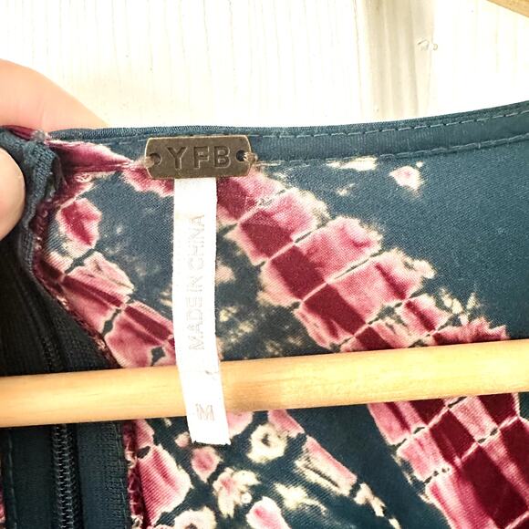 Young Fabulous & Broke Tie Dye Maxi Dress Sz M - Picture 3 of 6